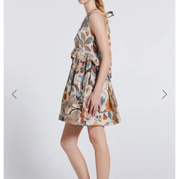 Karen Walker Mini Cordyline Linen Dress Size 6 - Picture 6 of 6